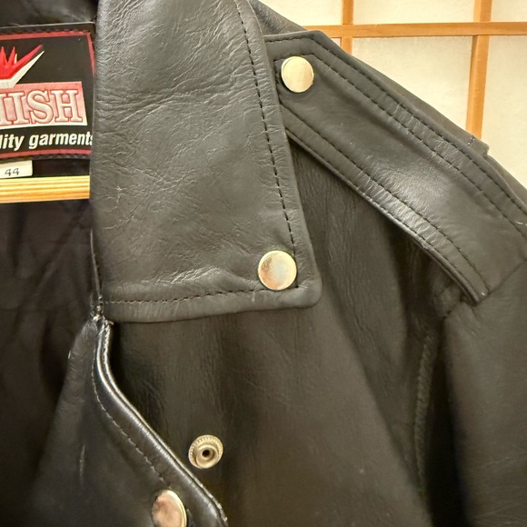 Men's Black Biker Jacket - Picture 9 of 11